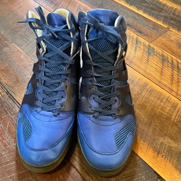 Rare Alexander McQueen x Puma MCQ Blue High Top Sneakers M 11 Designer Collab - Picture 4 of 16